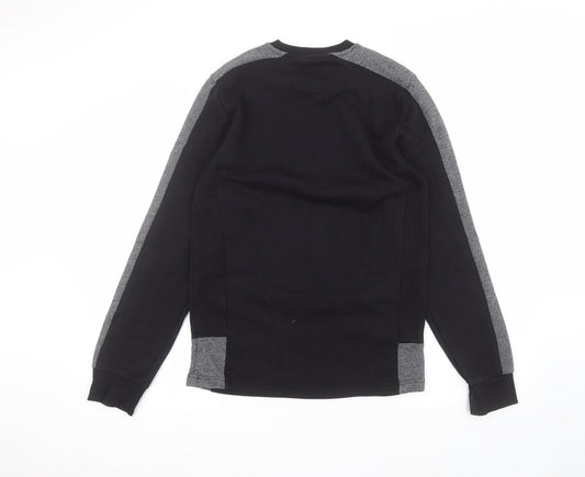 Easy Mens Black Pullover Jumper Size S