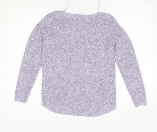 M&Co Womens Purple Pullover Jumper Size 10