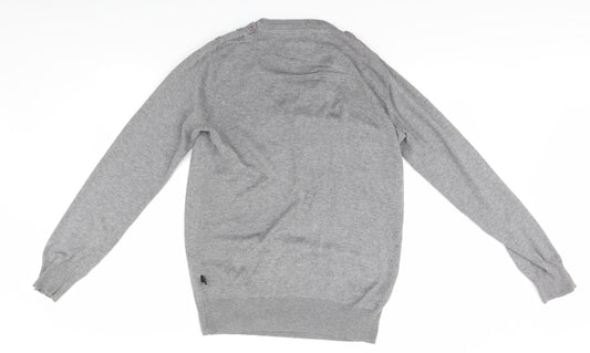 Brookhaven Mens Grey Pullover Jumper Size S