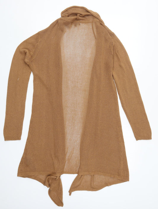 Micha Lounge Womens Brown Knit Cardigan Jumper Size S