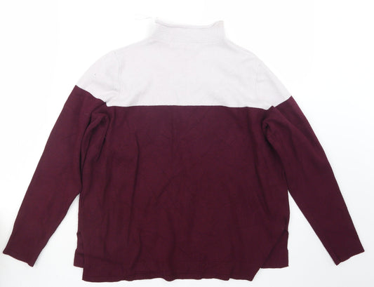 Marks and Spencer Womens Purple Knit Pullover Jumper Size 14