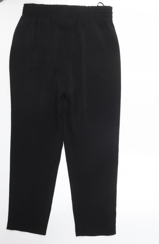 Papaya Womens Black Trousers Size 10 L24.5 in