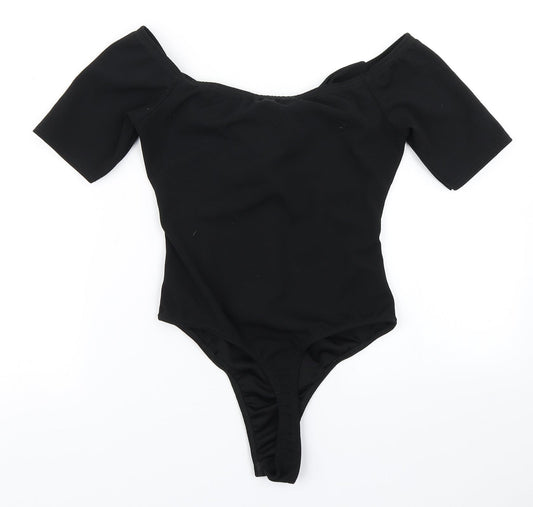 PRETTYLITTLETHING Womens Black Bodysuit One-Piece Size 10
