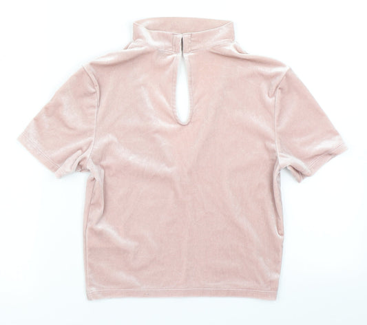 Divided Womens Pink Basic T-Shirt Size S - Cut Out