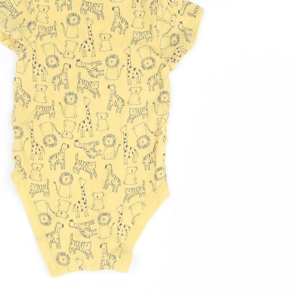 Primark Baby Yellow Animal Print Babygrow One-Piece Size 18 Months