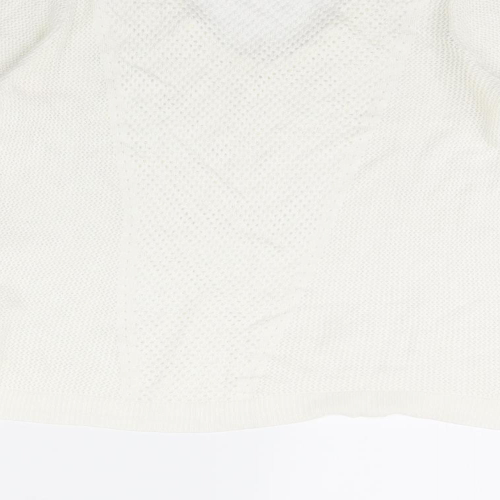M&S Womens White Pullover Jumper Size 10