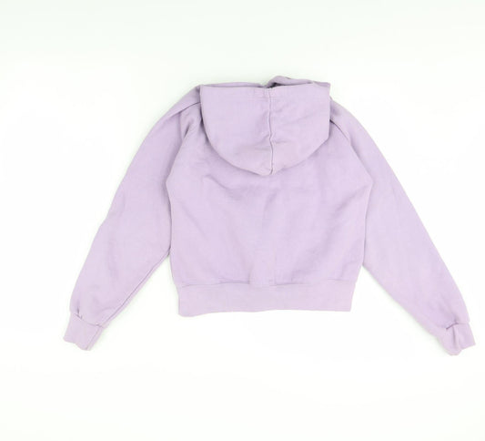 Lady Fit Hood Womens Purple Pullover Hoodie Size S