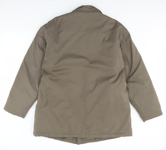 aldon Mens Green Rain Coat Coat Size M