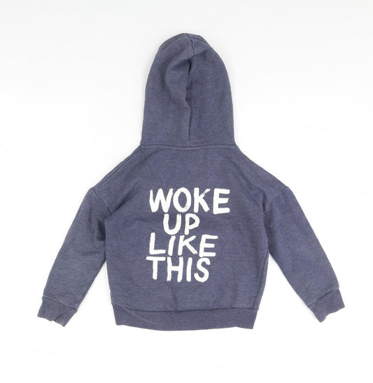 Outfit Boys Blue Pullover Hoodie Size 7 Years - Woke up like this