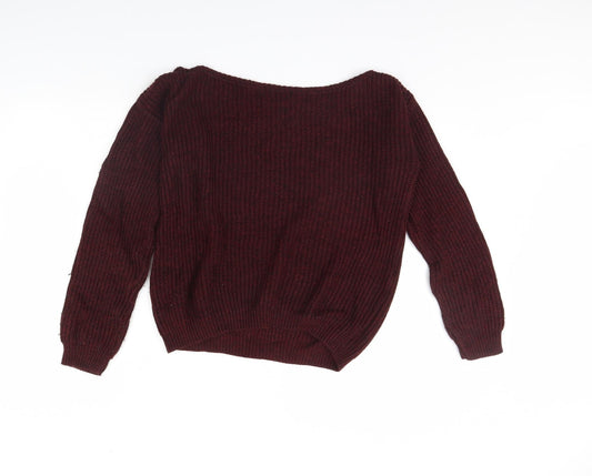 Missguided Womens Red Pullover Jumper Size S