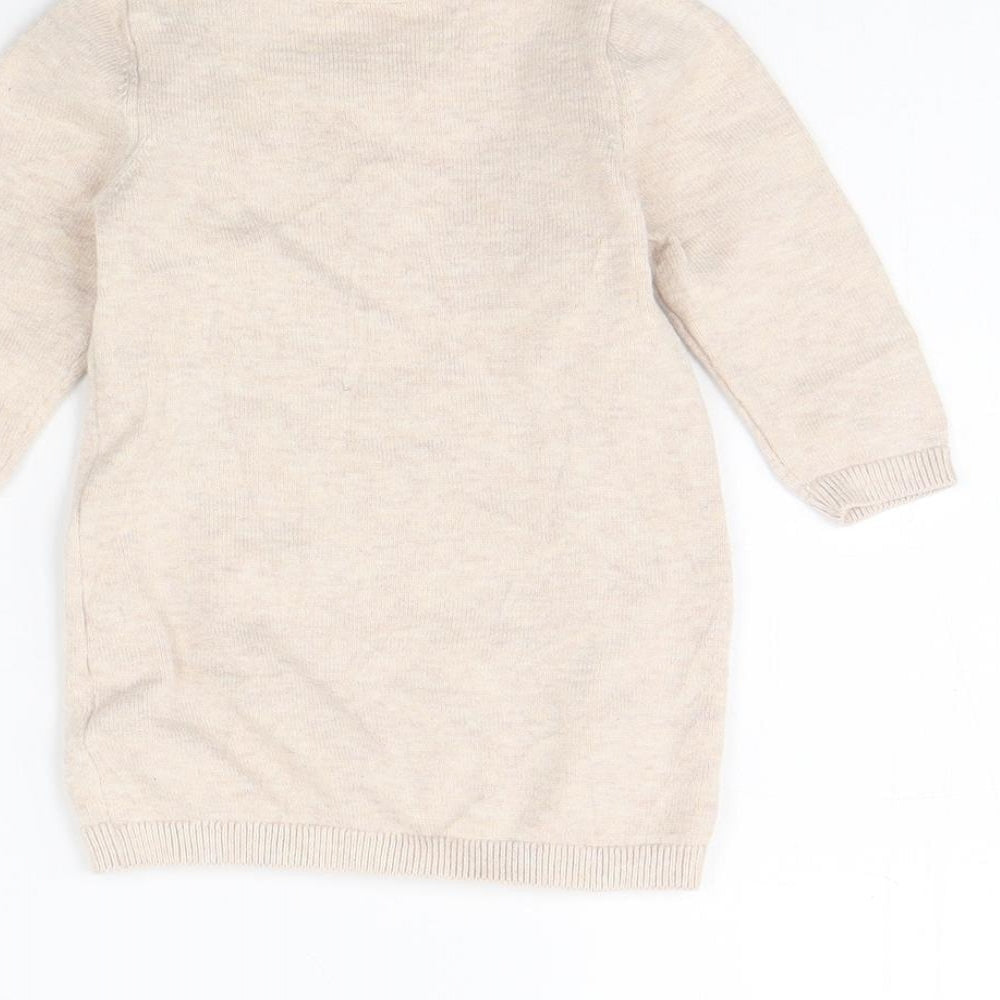 TU Girls Beige Jumper Dress Size 3-6 Months