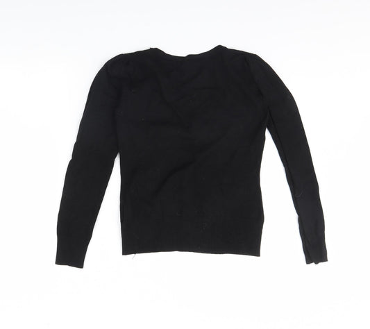 In wear Womens Black Cardigan Jumper Size S