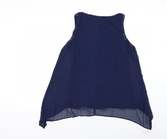 Wallis Womens Blue Basic Blouse Size M