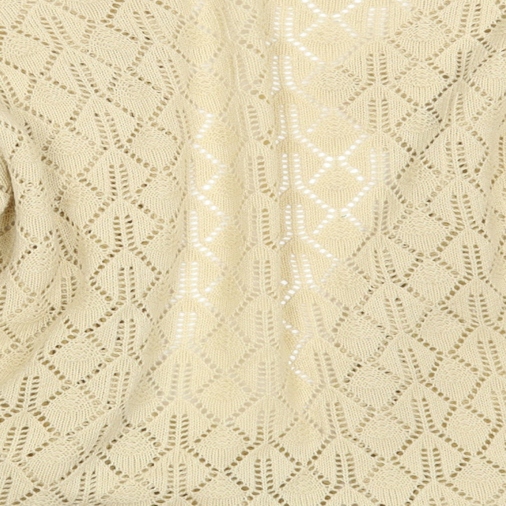 BM Womens Beige Cardigan Jumper Size L
