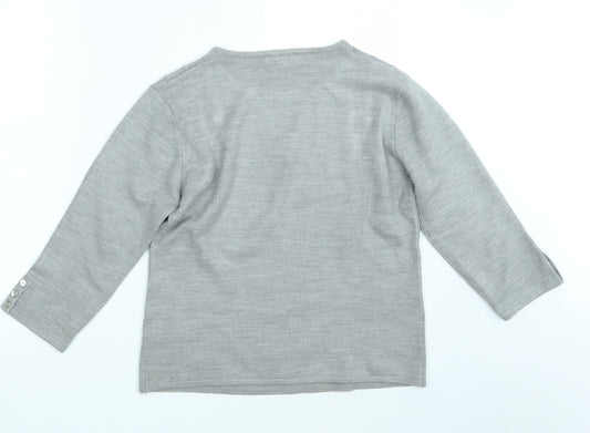 Touch Womens Grey Pullover Jumper Size S