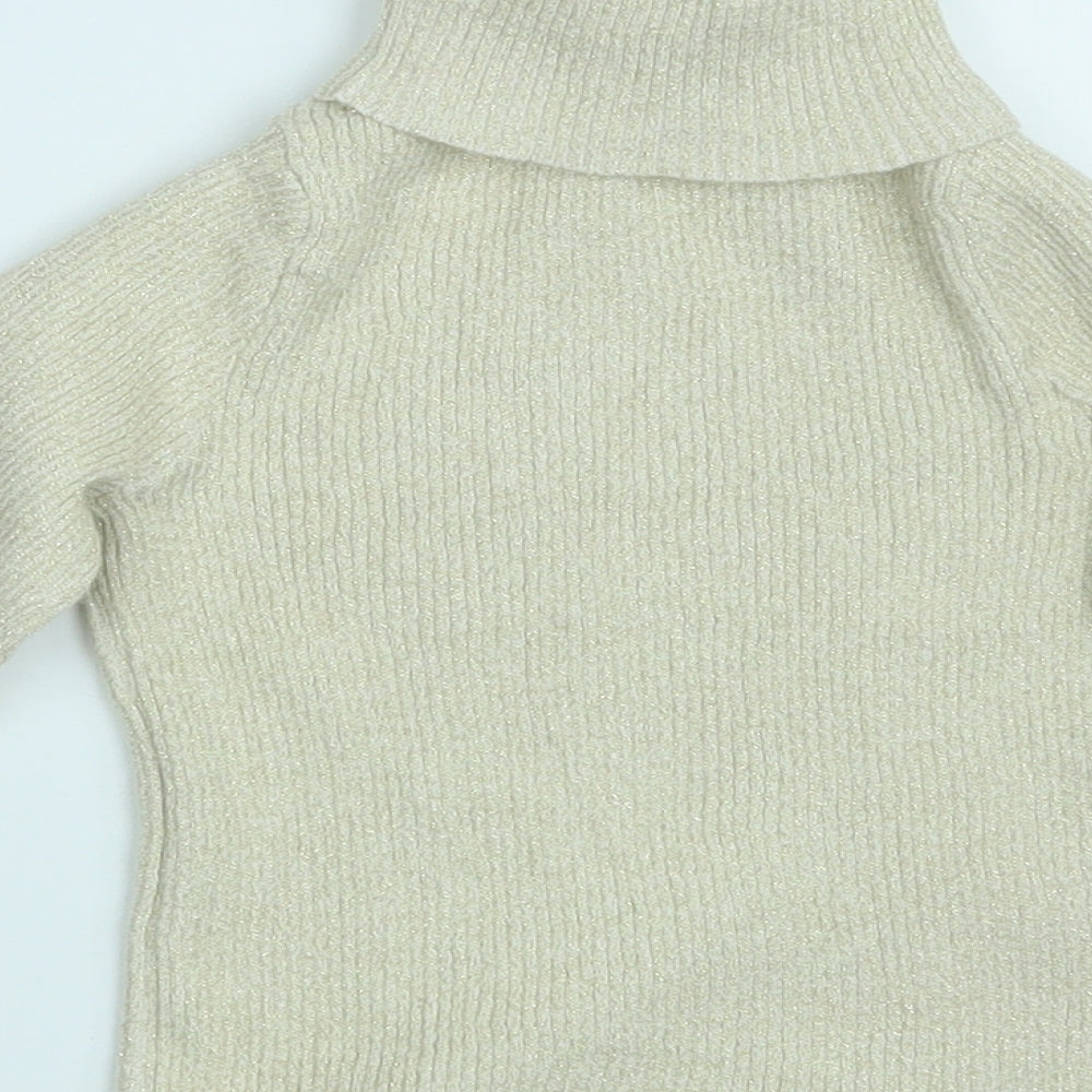 Primark Girls Gold Pullover Jumper Size 6-7 Years