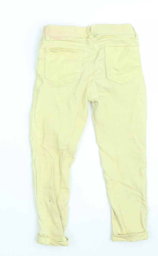 Jordache Girls Yellow Jegging Trousers Size 7-8 Years - Inside Leg 17 Inches