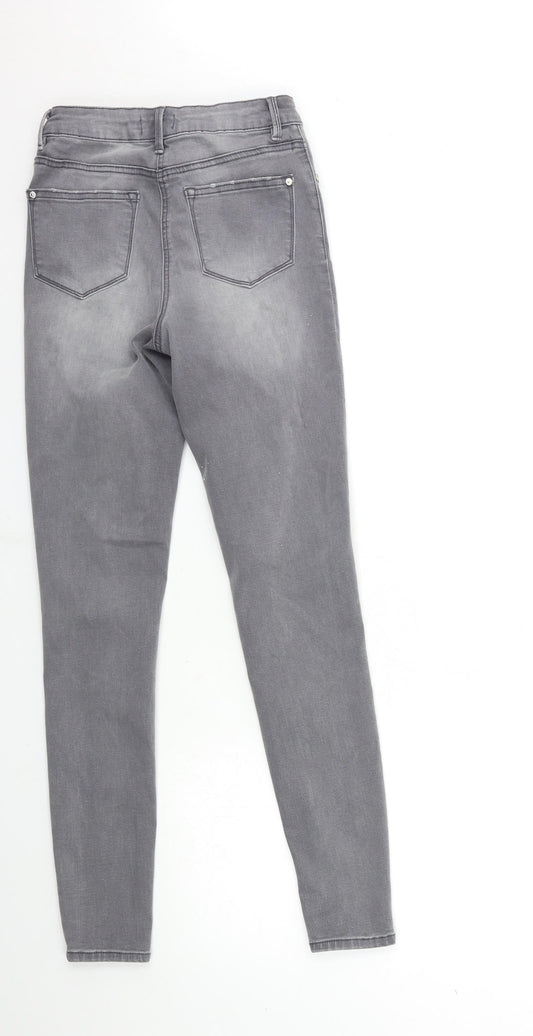 Papaya Womens Grey Denim Skinny Jeans Size 8 L30 in