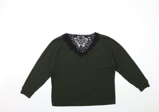 Dorothy Perkins Womens Green Knit Pullover Jumper Size 8