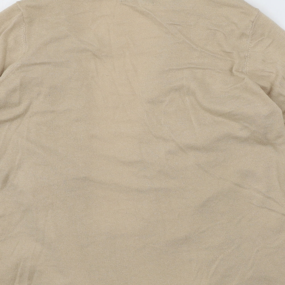 Bonmarché Womens Beige Knit Cardigan Jumper Size M
