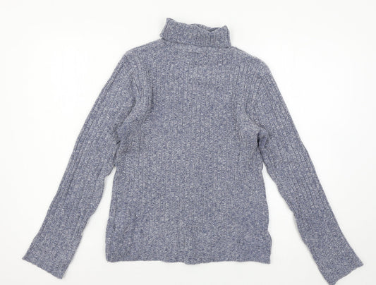 Pilot Womens Blue Knit Pullover Jumper Size 14