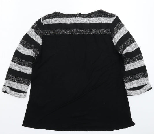 Oasis Womens Multicoloured Striped Knit Pullover Jumper Size S