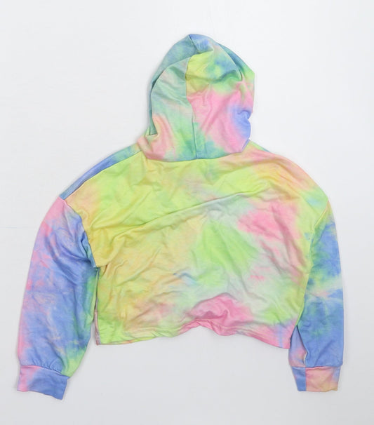 SheIn Girls Multicoloured Rayon Pullover Hoodie Size 7 Years