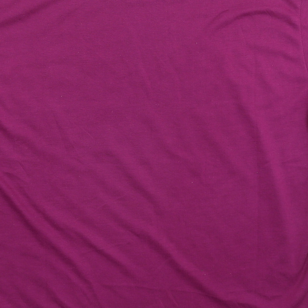 Fashion Womens Purple Basic T-Shirt Size S