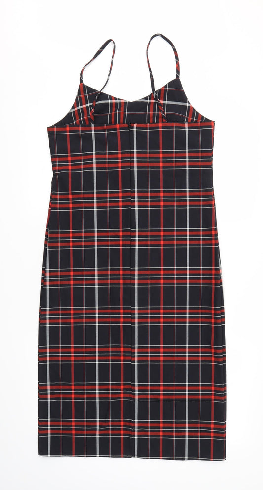 New Look Womens Multicoloured Check Fit & Flare Size 10