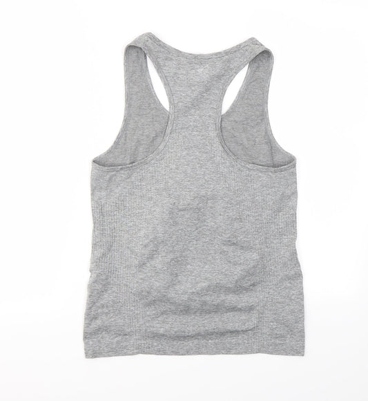 WORK OUT Womens Grey Basic T-Shirt Size M