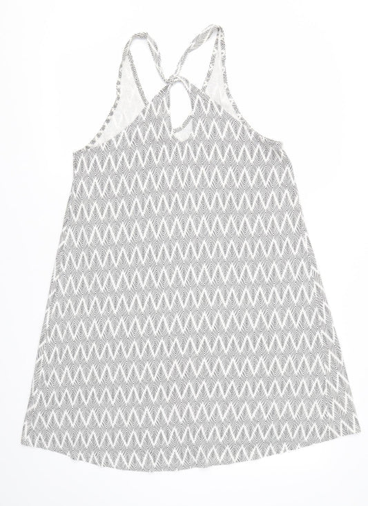H&M Womens Multicoloured Argyle/Diamond Fit & Flare Size S