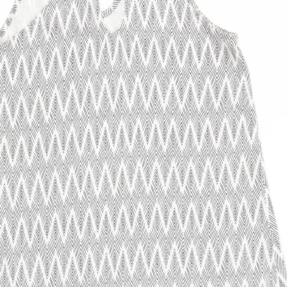 H&M Womens Multicoloured Argyle/Diamond Fit & Flare Size S