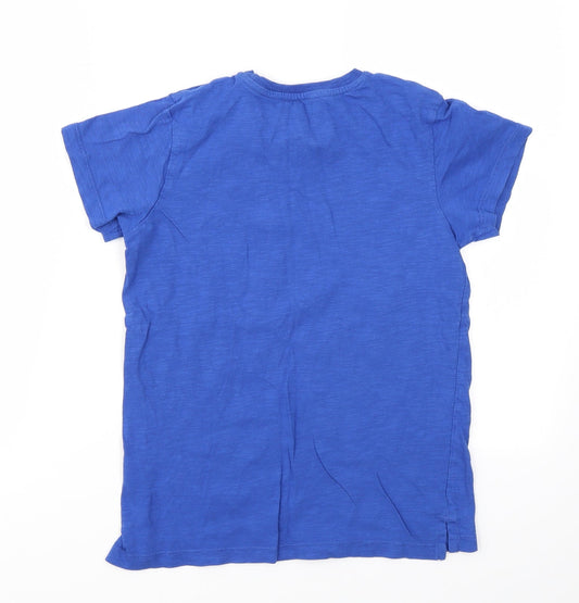 Matalan Boys Blue Geometric Basic T-Shirt Size 10 Years