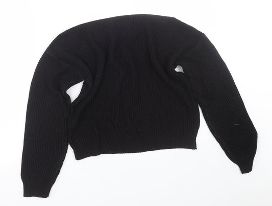 PRETTYLITTLETHING Womens Black Pullover Jumper Size 4