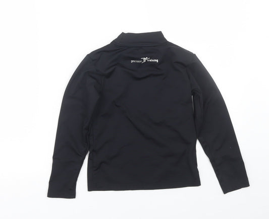 Precision Fit Boys Black Jersey T-Shirt Size 4-5 Years
