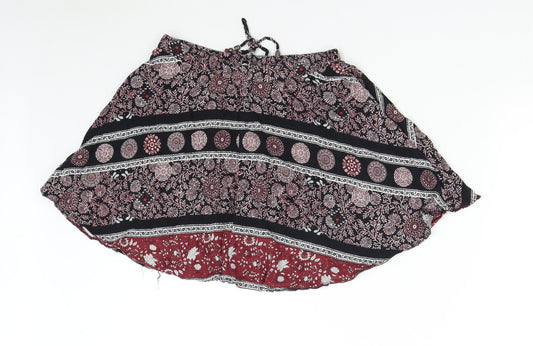 H&M Womens Multicoloured Geometric Mini Skirt Size S