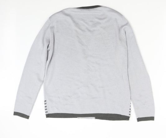 Damart Womens Grey Knit Pullover Jumper Size 10