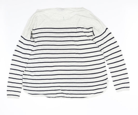 H&M Womens Multicoloured Striped Knit Pullover Jumper Size M