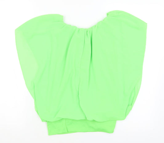 Preworn Womens Green Basic Blouse Size S