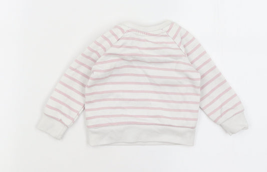 Primark Baby White Striped Pullover Jumper Size 3-6 Months - You Make Me Smile