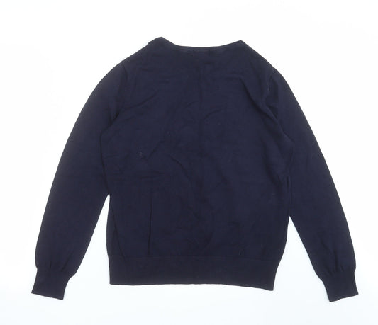 H&M Womens Blue Knit Pullover Jumper Size M