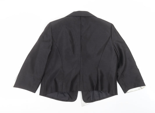 browns & co Womens Black Jacket Suit Jacket Size 22