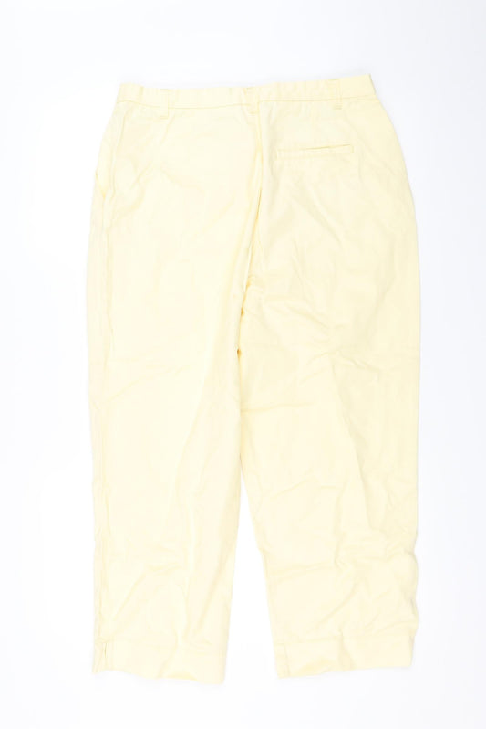Best basics Womens White Trousers Size 12 L22.5 in