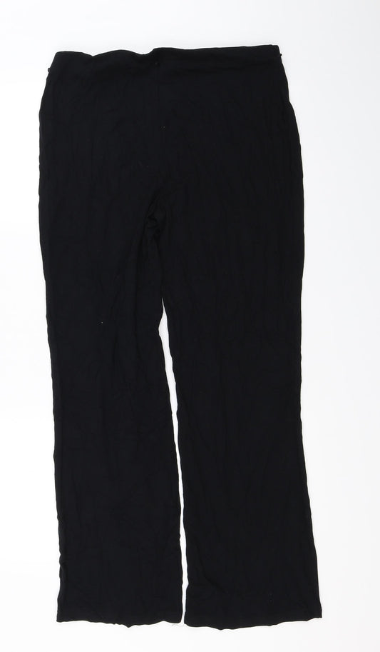 Marks and Spencer Womens Black Trousers Size 16 L28 in