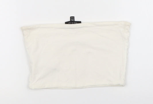 Topshop Womens White Basic Tank Size 8