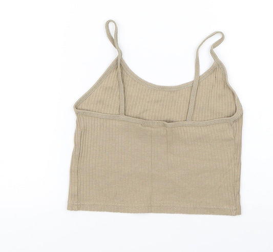 Topshop Womens Brown Basic Tank Size 6