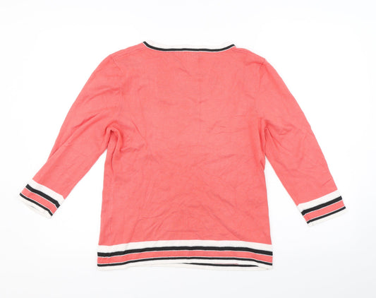 Autonomy Womens Pink Pullover Jumper Size 14