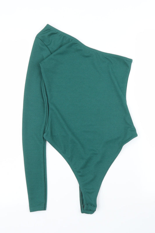 PRETTYLITTLETHING Womens Green Leotard One-Piece Size 4