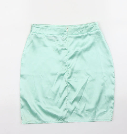 PRETTYLITTLETHING Womens Green A-Line Skirt Size 4