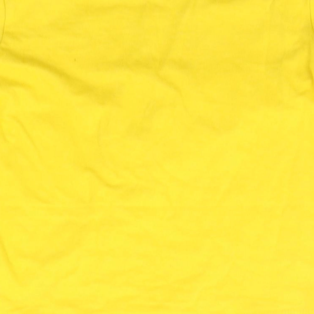 Primark Girls Yellow Houndstooth Basic Polo Size 5-6 Years